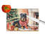 Grande planche à découper en verre Rottweiler Cozy Christmas