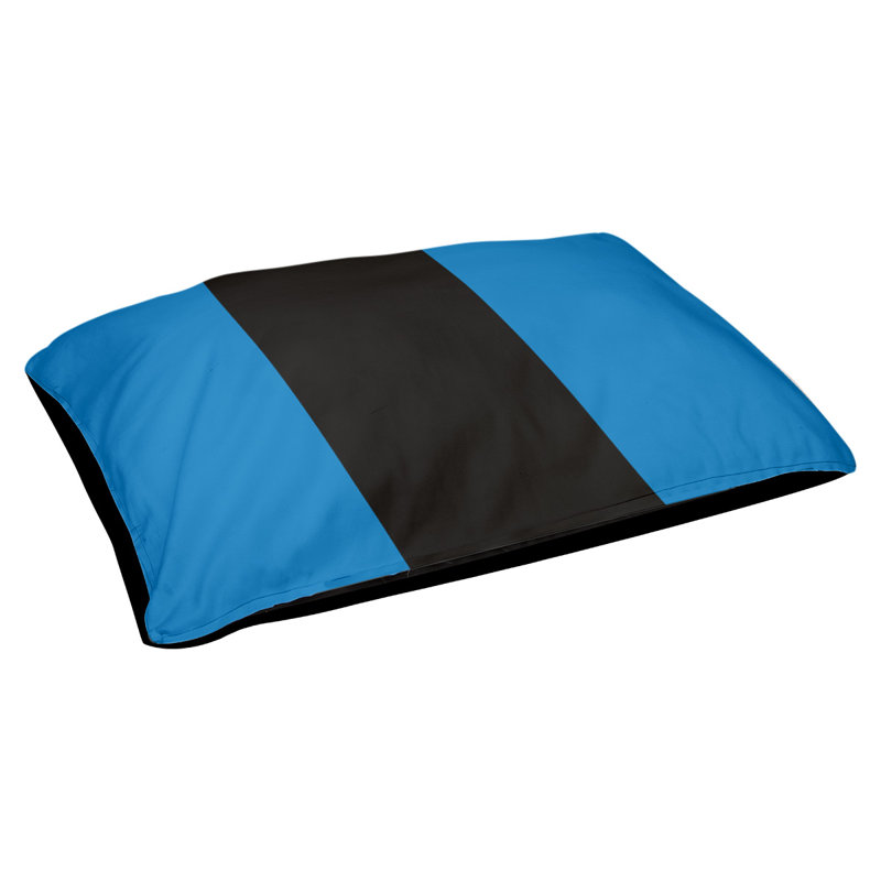 Pet Bed, Large (40" L x 50" W), Blue/Black/Blue