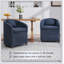 Fauteuil de salle à manger en chenille avec coussin de dossier et roues universelles pour plus de confort et de commodité-338324356