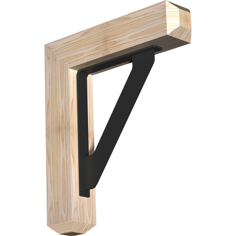 Support de fer simple 4 po Craftsman, H 19 po x P 16 po, Sapin de Douglas de l 3 1/2 po x T 2 po (lisse)