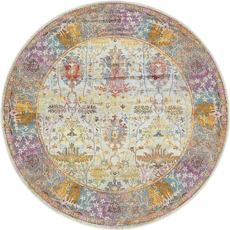 Oriental Indoor Rug, Round 5'5"