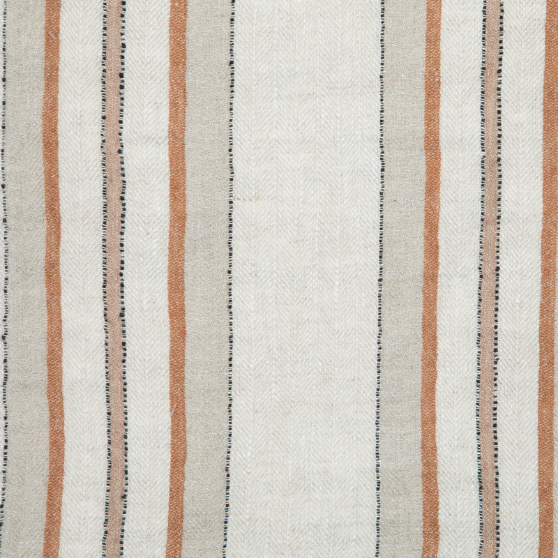 Serviette lin rayée, Naturel / châtaignier