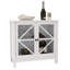 Kitchen Cabinet With Double Glass Doors