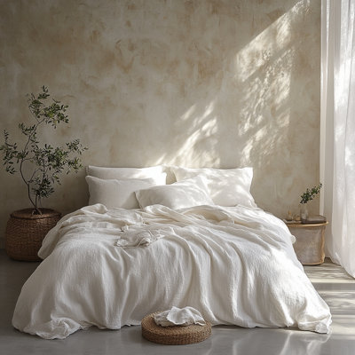 Ensemble de housse de couette en mousseline de coton