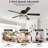 52" Crystal Ceiling Fan with Dimmable 3CCT Integrated LED Light and Remote Control