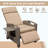 Outdoor Recliner Chair, Patio Recliner With Hand-Woven Wicker, Flip Table Push Back, Adjustable Angle, Thickness Cushions, Reclining Lounge Chair-738243806