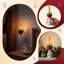 Décoration de Noël veilleuse de Noël de style rétro avec lumière ambiante dynamique et chaude 5 ml