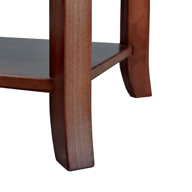 Wellinhall 18'' W Solid Wood Nightstand, Espresso