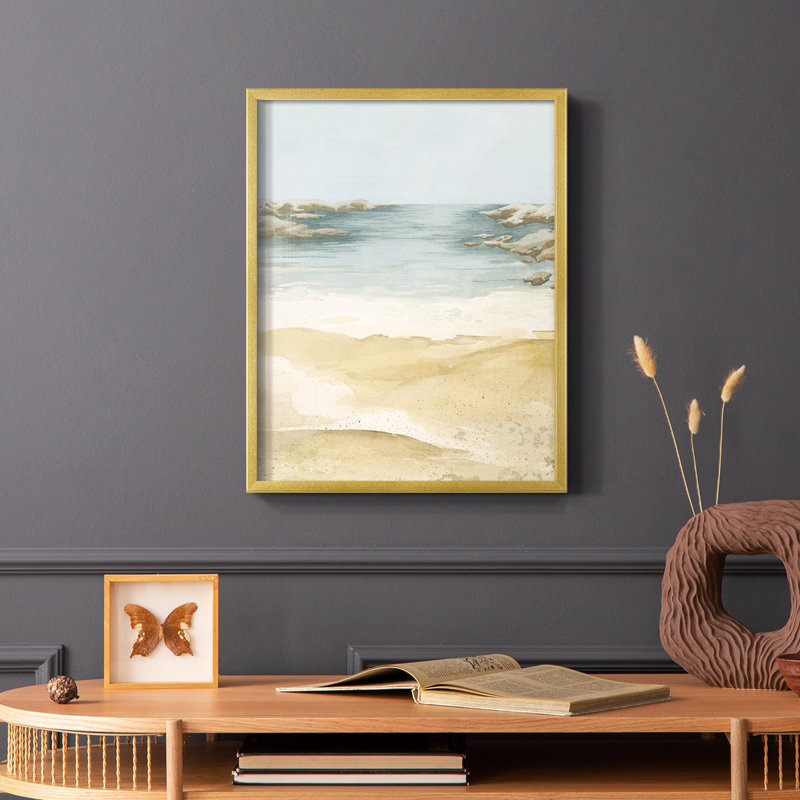 Tranquil Beach II, reproduction encadrée - bois massif, H 10 po x l 8 po