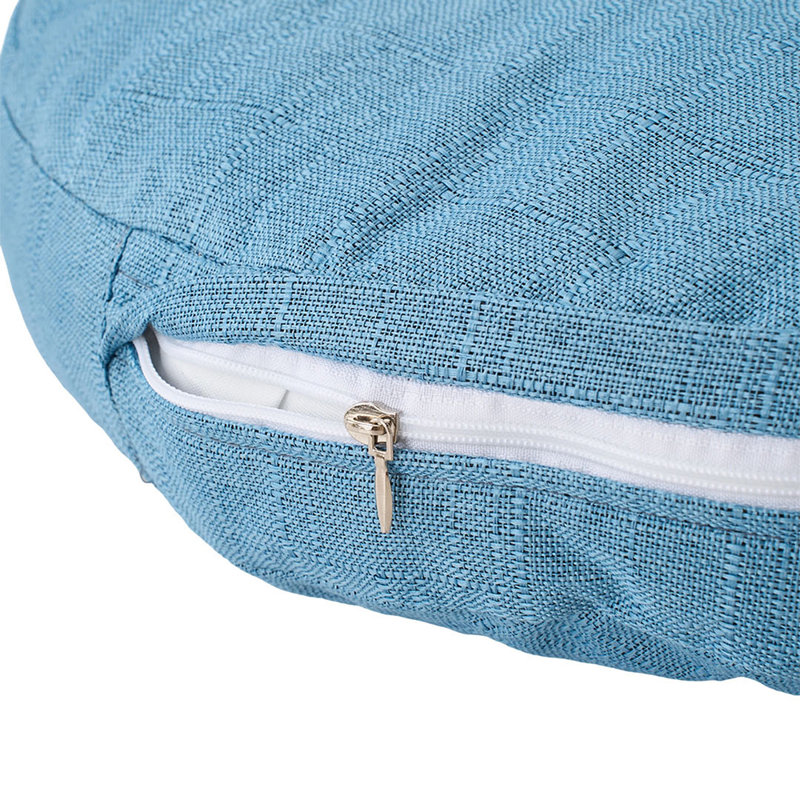 Detachable Round Floor Cushion, Blue