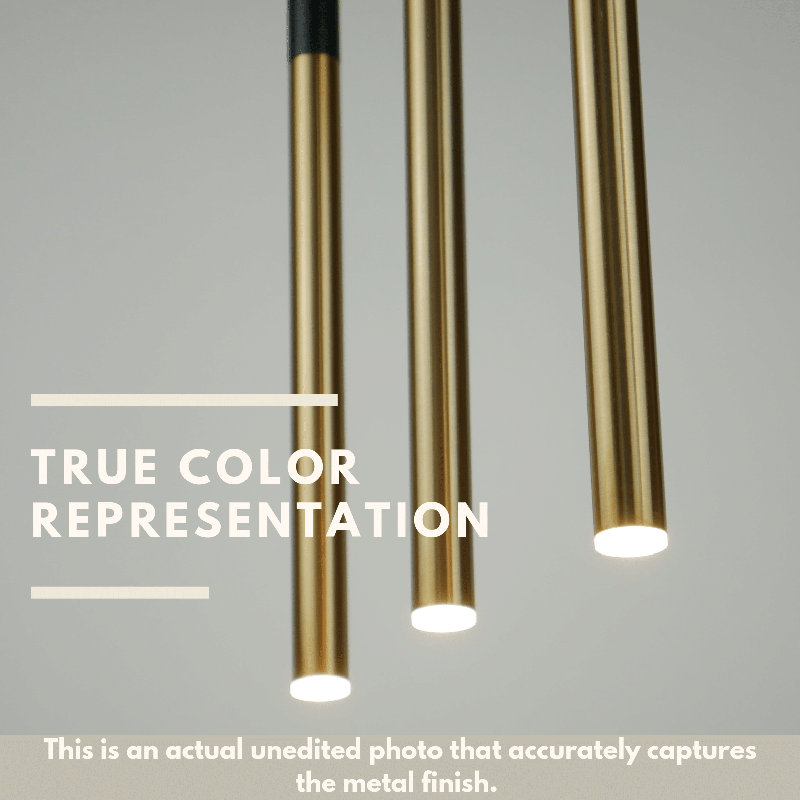 Baileyton 6 - Light Cluster Pendant, Black Top / Brushed Brass