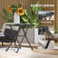Square Metal Folding Outdoor Side Table , 45cm W 45cm D