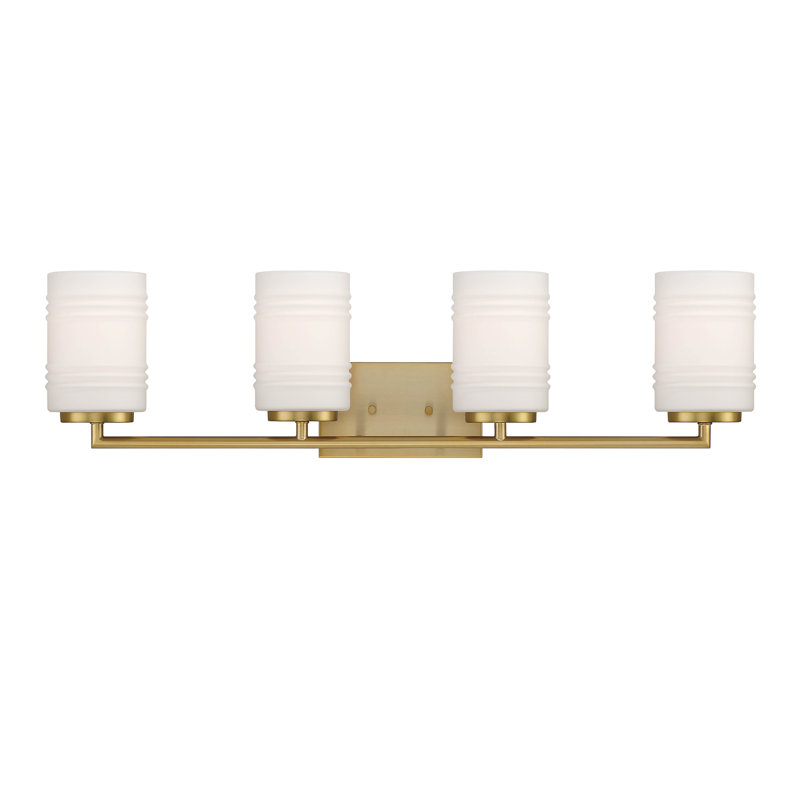 4 - Light Dimmable Vanity Light, Brushed Gold