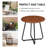 Patio Steel Side Table Woodgrain