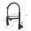 Robinet de cuisine noir commercial avec poignée rétractable, poignée simple, garantie de fuite, finition, jet d'eau multifonctionnel, méthode d'installation sans effort, robinet de lavabo mat, contrôle de poignée, garantie,-1477478390
