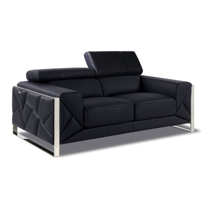 Soft Leather With Solid Brazilian Wood Frame And Foam Padding High Black 3-layer Stainless Detail