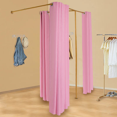 Tomishige Hanging Room Divider with Privacy Curtain