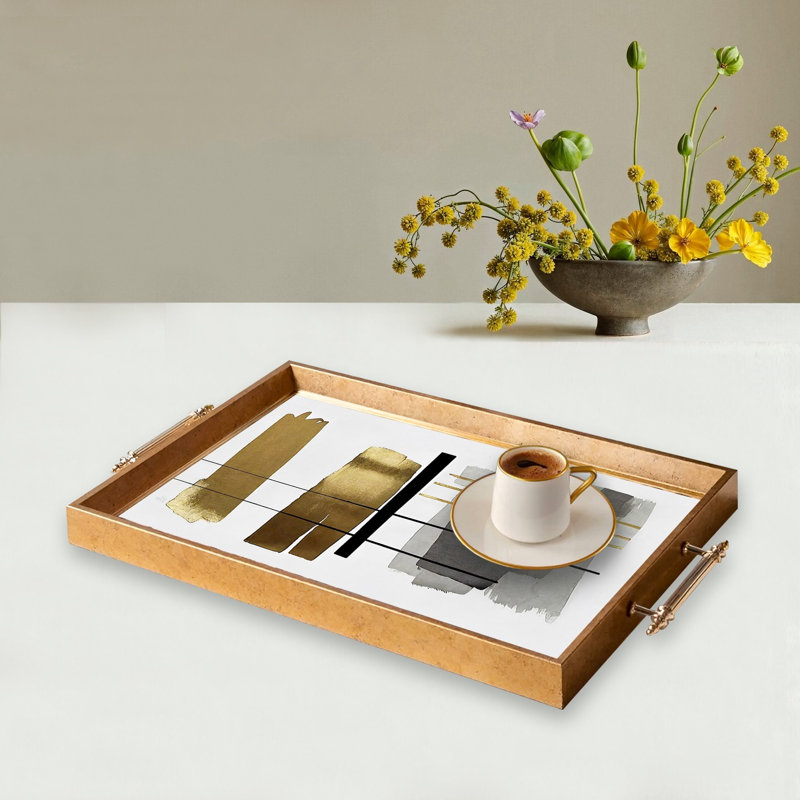 Elegant Glass Tray, 19.7 x 11.4 x 1.4 inches | 100% Durable Glass Construction | Easy to Clean with Damp Cloth | Ideal for Serving, Decorative Display, and Organizing | Stylish Addition to Home Décor