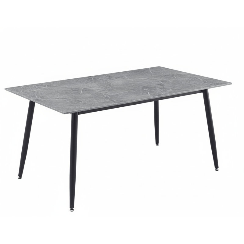 Kyley Metal Base Dining Table, Light Gray, 29.5"H x 55.11"L x 31.5"W