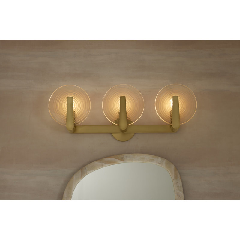 Hint Three-Light Sconce, Brushed Brass