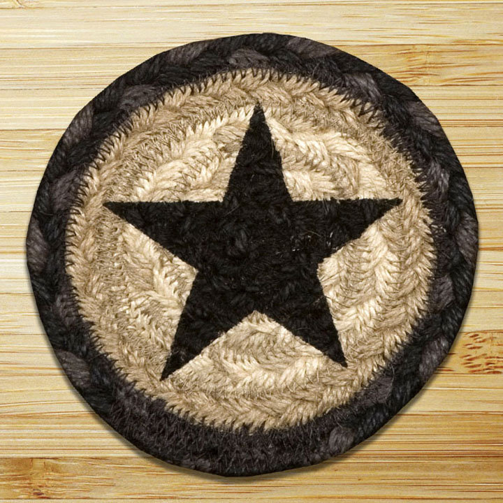  IC-238 Black Star Printed Coaster 5"x5", Black Star