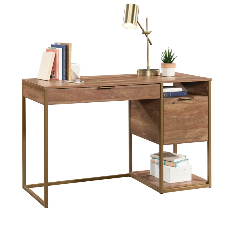 Sindoori Mango Wood Desk with Drawer and Filing Cabinet