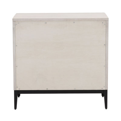 Silvia 2-Drawer Rubberwood Nightstand, Light Gray