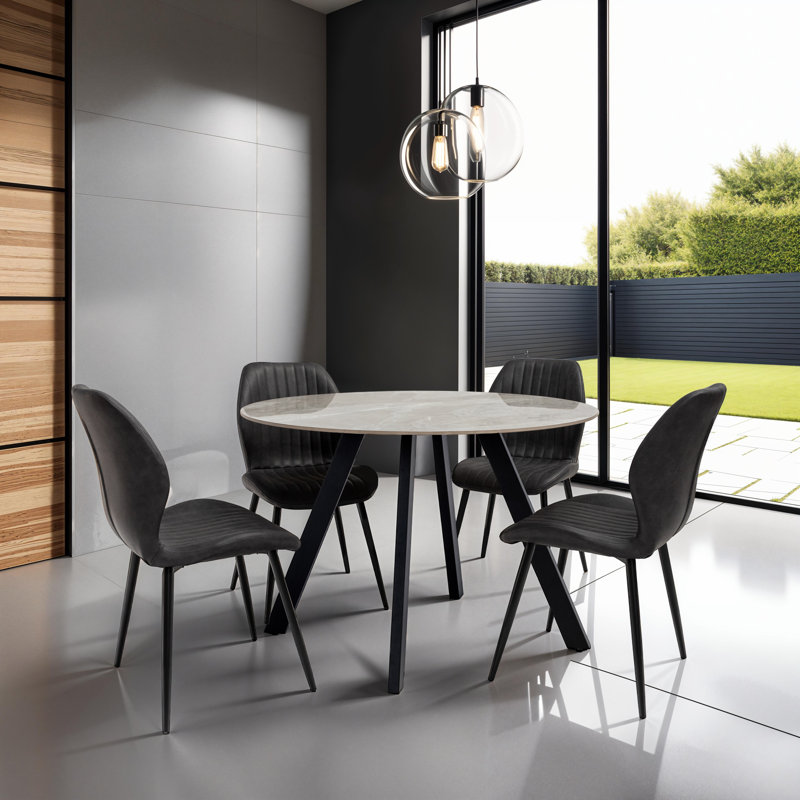 Bansington 47cm H Upholstered Side Chair in Grey