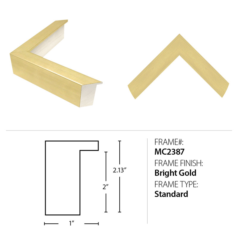 Davenport Solid Wood Mirror, Square, 43.75" x 43.75", Bright Gold