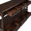 Console vintage en bois massif avec plusieurs tiroirs et tablette-129231130