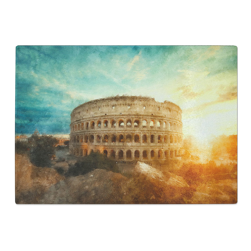 Tempered Glass the Colisium in Rome Italy Chopping Board, 28.5 cm x 39 cm