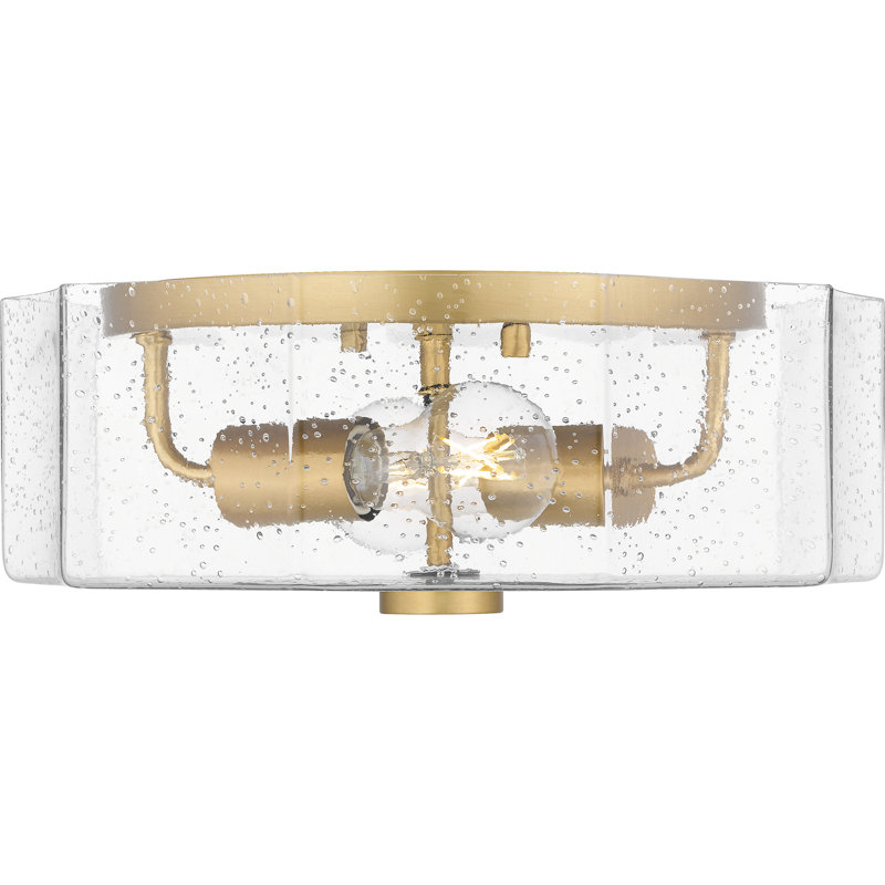 Abdelrauof Glass Flush Mount, Brass