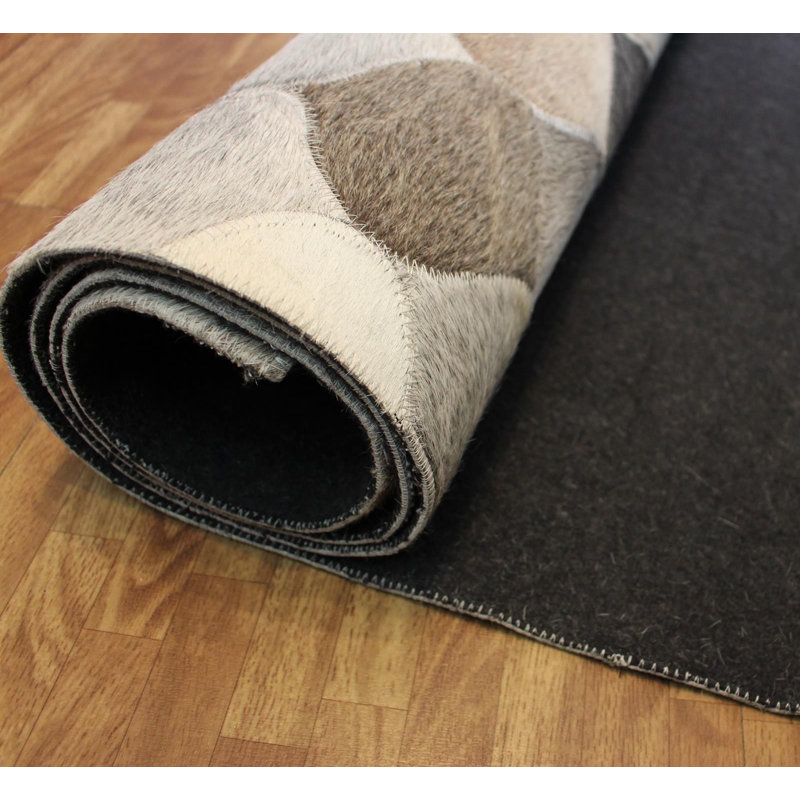 Mckinney Geometric Cowhide Hand Woven Area Rug, Rectangle 120 x 180cm
