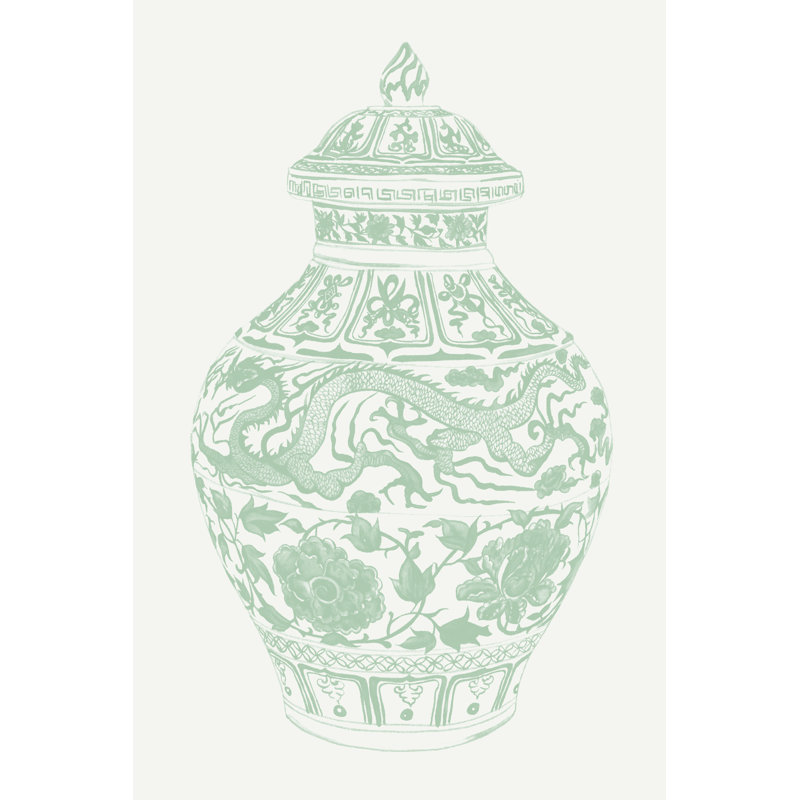 «Cresco Mint Vases II On Canvas» par Melissa Wang, reproduction, H 30 po x l 20 po