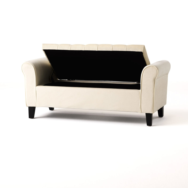 Banc style campagne moderne, 20.5 " H x 50 " L x 19.5 " D, Ivory, Ivory