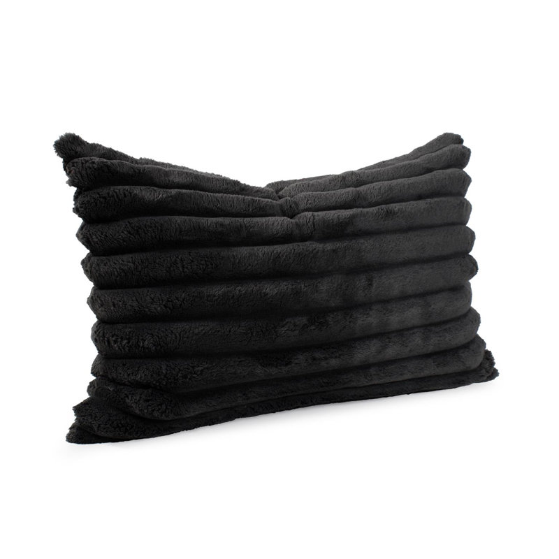 Pillow Shar Pei , Down Blend, Rectangle 14"H x 22"W, Black