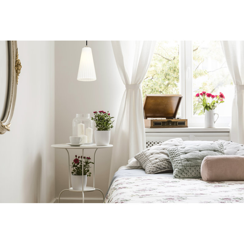 Luminaire suspendu moderne 1 lumière Tomy, Nickel brossé, H 121 po x l 6 po x P 6 po