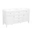 Ensemble de meuble-lavabo double 59,1 po avec lavabo en résine blanc, 3 tiroirs, 2 portes à fermeture en douceur et tablette réglable