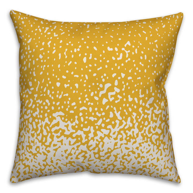 Geometric Throw Pillow, 18" x 18", Yellow Ombre
