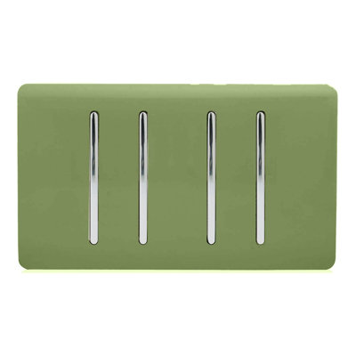 Trendi Switch 4 Gang Light Switch (1x 1 or 2 Way & 3 x Intermediate)