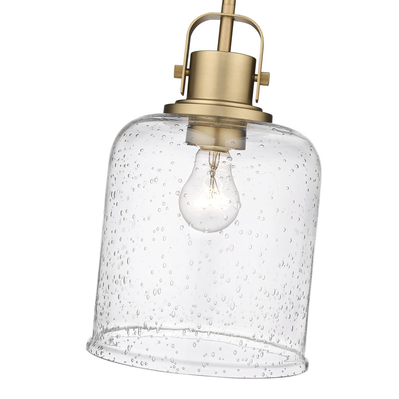Luminaire suspendu 1 lumière Tyringham, Or héritage, H 93,5 po x l 8 po x P 8 po