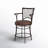 Maryrose Swivel Upholstered Faux Leather Counter Stool with Steel Frame-484553228