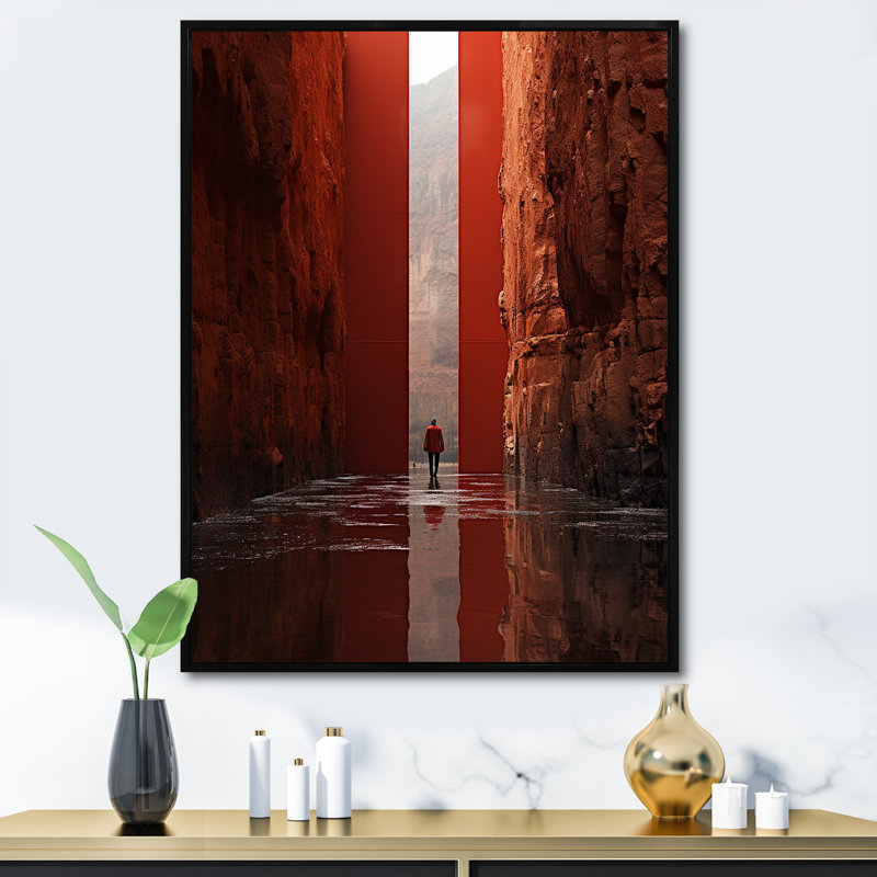 " Fantastic Dissolving Doorways ", Black Floater Framed, 20" H x 12" W x 1" D