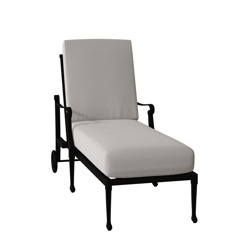 Wiltshire Outdoor Chaise Lounge, Chestnut Brown, Spectrum Indigo Sunbrella® Plainweave