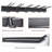 Petrolia Garage Storage Rack Hooks, 48 Inch Heavy Duty Wall Mount Garage Organization With 3 Rails And 6 Adjustable Double Wall Hooks,Hanging Shelves For Garden Tool/Broom/Mop(Black)