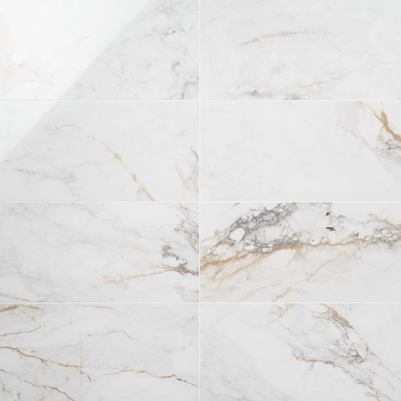 Dapple 11,81 po X 23,62 po Carrelage mural et de plancher en porcelaine polie aspect marbre (11,62 pieds carrés / caisse)