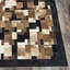 Tapis moderne en cuir de vache patchwork moderne, tapis en cuir véritable fait à la main