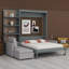 Lit escamotable mural avec canapé et tablettes Murphy-837447653