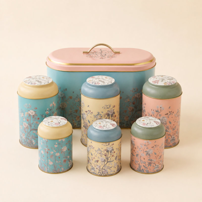 Food Storage Set with Bread Box and Storage Containers
