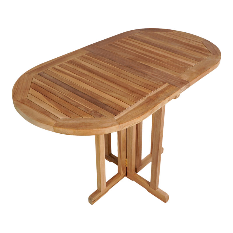 Houston Oval Teak Folding Outdoor Balcony Table , 60cm cm W 60cm cm D